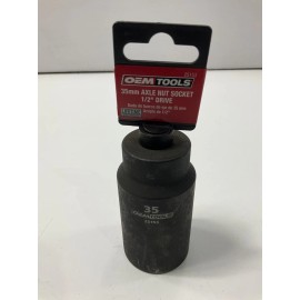 OEM Tools 25153 1/2 Inch Drive 6 Pt. Axle Nut Socket (35mm)