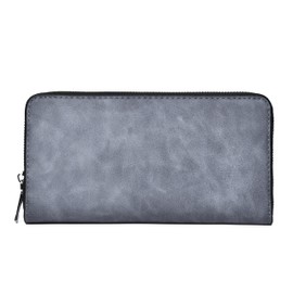[FSD.WG] Men's Long Wallet Leather Large Capacity Bill Fold Gift Thin Business Stylish Male Wallet Coin Purse For Gentlemen, blue C, L