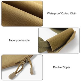 DONGKER Skillet Bag,Double Zipper Grill Pan Storage Bag Oxford Cloth with Handles for Outdoor Picnic Camping Cookware BBQ