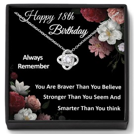 18th Birthday Gifts for Girls, Necklace and Birthday Message Card, 18 Year Old Gifts for Girls, Teen Girl Gifts, Birthday Jewellery