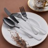 Onlycooker 20-Piece Black Silverware Set 18/0 Stainless Steel Flatware White