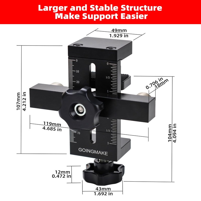 GOINGMAKE Cabinet Door Mounting Jig with Quick Edge Positioner,Adjustable Cabinet