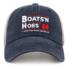 galagro Hat Boats'N Hoes 2024 Hat Trucker Hat Women Trendy Mesh Cap for Summer