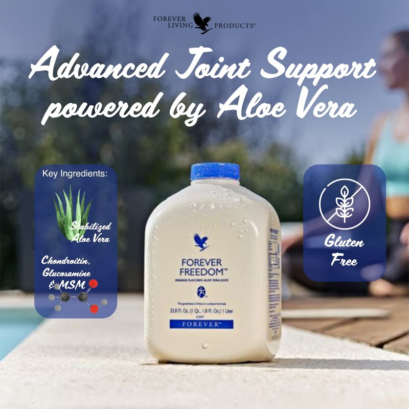 Forever Freedom Orange Flavored Aloe Vera Juice 33.8 FL OZ