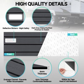 ESUDNT RV Step Covers – 4 Pack Camper Step Covers Deck, Slip Resistant EVA Foam RV Step Carpet, Customizable RV Stair Rug for Trailer, Easy to Install, Durable & Cleanable – Modern Grey, 24 x 7.5 inch