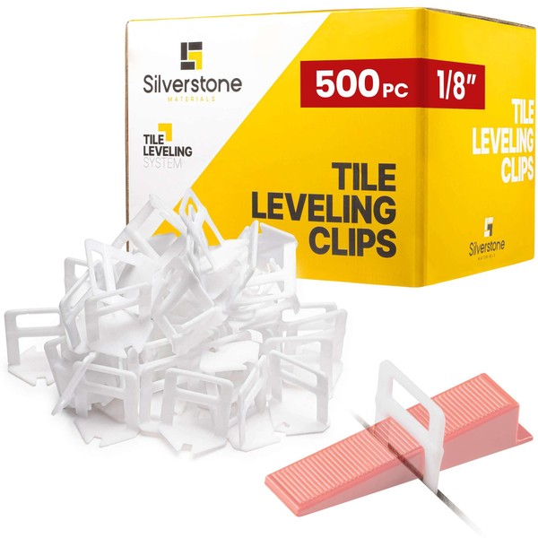500 Pcs Tile Leveling System Clips with 1/8" (3mm) Clips