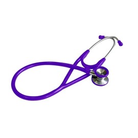 Cardiology Stethoscope by Lane Instrument, with Name Tag and a Complimentary ECG Caliper, Multiple Colors Available (Purple)