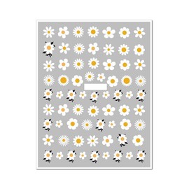 Generic Flower Blooming Wintersweet Nail Sticker Flower Daisy Rose Sunflowr Branch 527 Nail Wraps Stickers Manicure Supplies for Women Nails Full Long Lasting Easy Apply and Remove