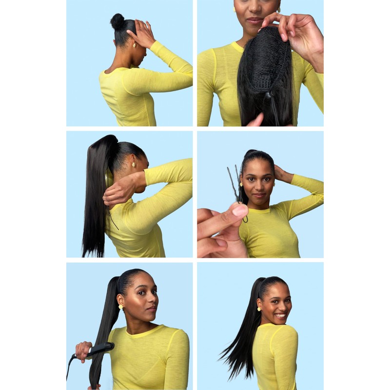 CAISHA 22" Drawstring Ponytail Synthetic Straight Platinum Blonde PH514