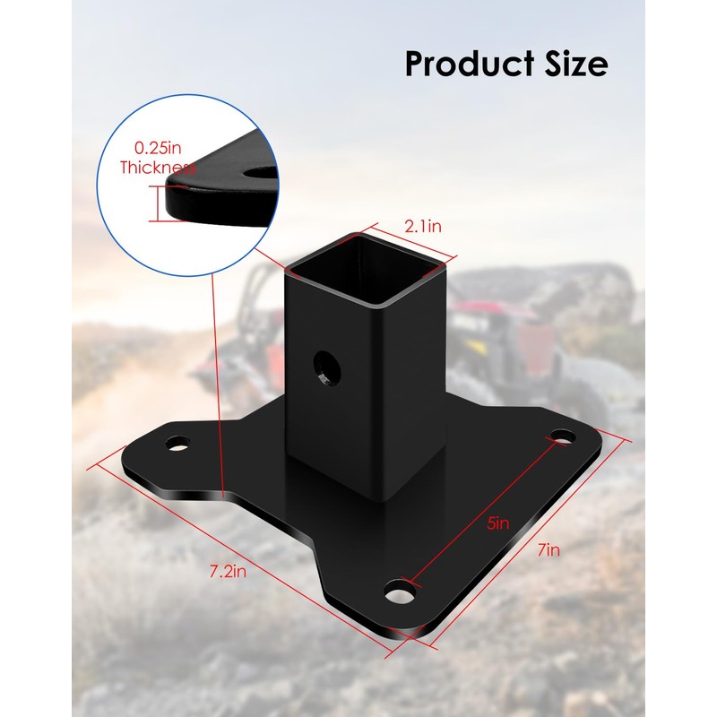 2" UTV Receiver Hitch Fits for Polaris RZR XP/XP 4