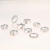 Boho Gold Stackable Rings Set for Women,Dainty Silver Heart Star