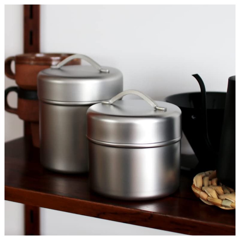 Kobo Aizawa Stainless Steel Coffee Canister Small Size Coffee Canister