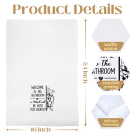 BYRFIIEU American Pit Bull Bathroom Hand Towels, Pitbull Gifts for Women, American Bulldog Gifts, Funny Dog Hand Towels for Bathroom Toilet Washroom Restroom, 16x24 Inch