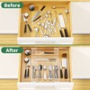 NIUBEE Expandable Kitchen Drawer Organizer for Flatware and Utensils,Clear Acrylic