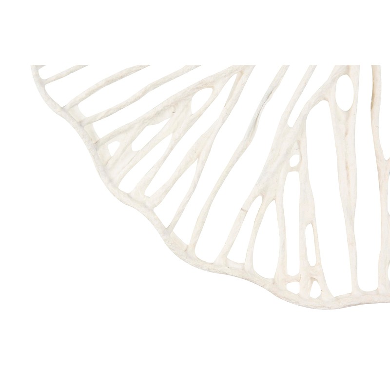 Creative Co-Op Handmade White Coral Shaped Paper & Metal Wall