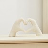 OTARTU Marble Gesture Heart Decoration, Modern Love Statue Finger, Abstract