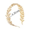 Guqqeuc Bridal Headband Leaf Hairbands for Women Girls Wedding Headpieces