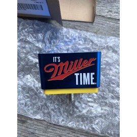 Miller 2 FOR 1! Lite "It's Miller Time" Beer Tapper Topper Tap Handle Knob NEW IN BOX