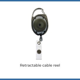 | Retractable Badge Reel with Carabiner Clip for ID Card Badge Holders, PCL Media ltd