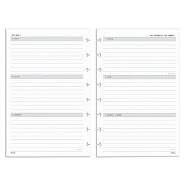 2026 TUL® Discbound Weekly/Monthly Planner Refill Pages, Junior Size, January to December