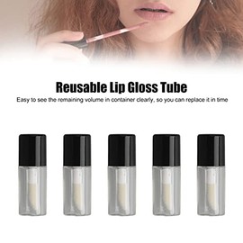 10 Uds Tubo de Brillo de Labios Mini Envases de Brillo de Labios Vacíos Transparentes Reutilizables para Muestra de Lápiz Labial Bálsamo Labial, para Mujeres Niñas DIY Cosmético