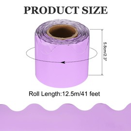 PATIKIL Bulletin Board Border, 41 Feet Poster Chalkboard Cork Decoration Trim Scalloped Borders Wall Decor for Classroom Office Locker, Pink