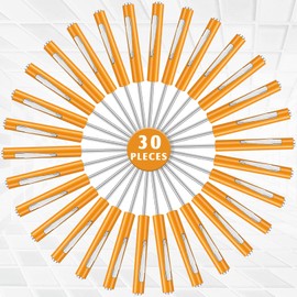 Minatee 30 Pcs Pocket Screwdriver Mini Tops and Pocket Clips Magnetic Slotted Screwdriver with Magnet Small Slotted Screw Driver for Mechanical Electrician Technician Repair Tool(Orange)