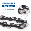 SawWorks 3-Pack 20 Inch Chainsaw Chain, 325" Pitch .058" Gauge