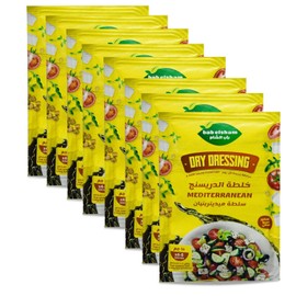 Bab El Sham's Mediterranean Dry Dressing Powder Ground Mix Spice Spices Seasoning Natural Premium Herbs Herbal Salad Vegan Non Gmo (8 Pack = 4.23 oz / 120 gm) خلطة الدريسينج سلطة ميديترينيان
