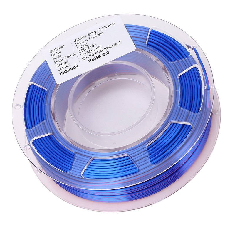 PLA Filament Dual Color Blue and Purplish Red 1.75mm 200g