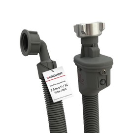 KIRCHHOFF 98657230 Washing Machine Hose 2.5 m, Inlet Hose with 3/4 Inch x 3/4 Inch Female Thread for Washing Machine or Dishwasher, Water Hose with Aquastop