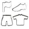 Staedter Stainless Steel 4 Piece Football Fever Cookie Cutter Set,