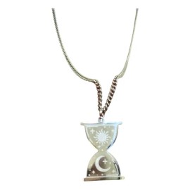 Collar Y Dije Acero Inoxidable Cll1286 Sol Y Luna Clepsidra