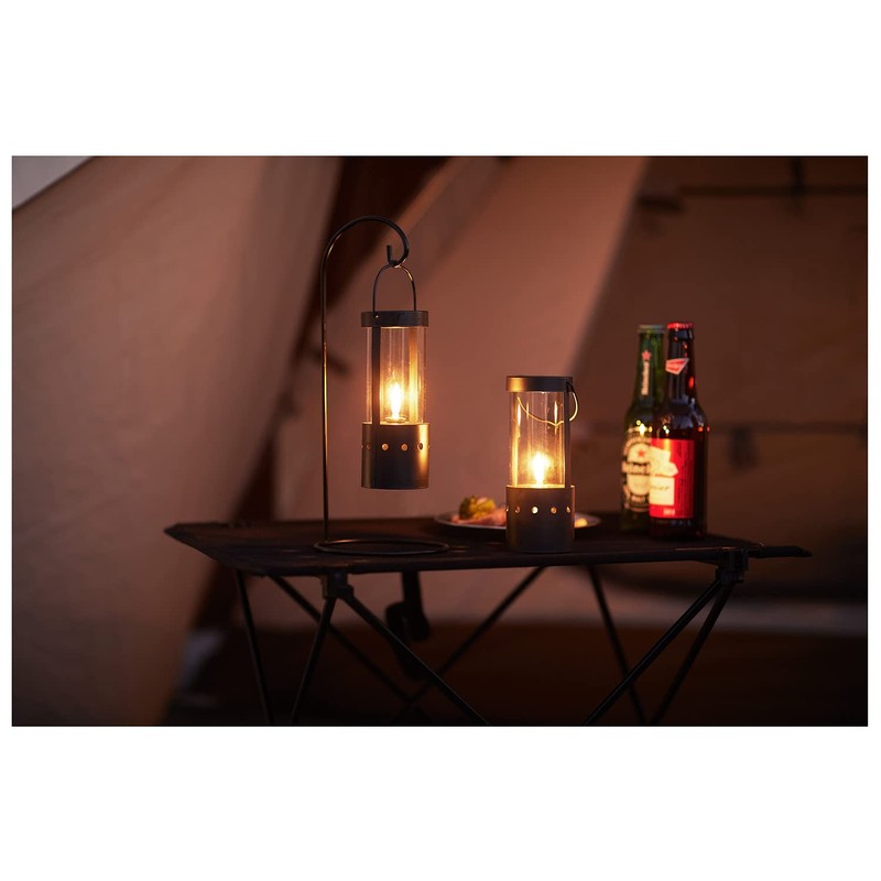 Kameyama Oil Bottle Lantern, Petite Bottle, 6 Hours, Black