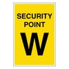 V Safety Security Point W 100 x 150 mm -