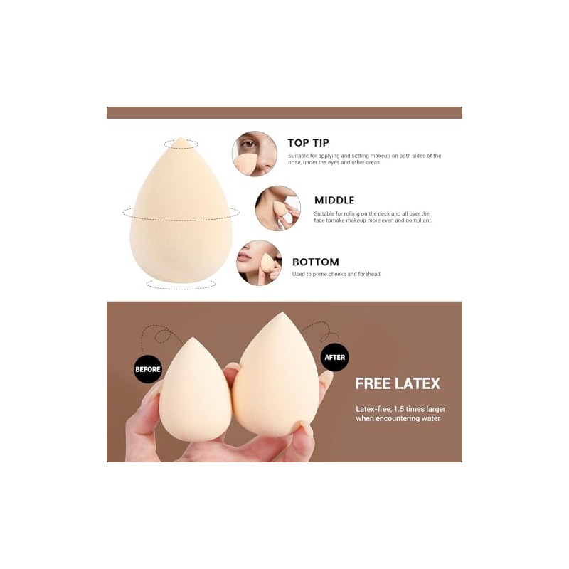 MAANGE Set de Esponjas para Polvos 20 Herramientas de Maquillaje