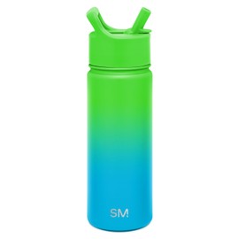 Simple Modern Kids Water Bottle with Straw Lid | Vacuum Insulated Stainless Steel Metal | Reusable Leak Proof BPA-Free Thermos for School | Summit Collection | 20oz, Surfside