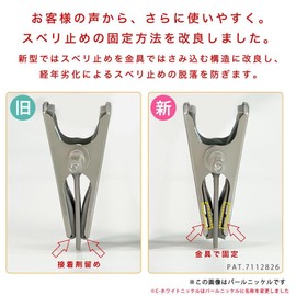 Taya CNB-452F-30-SC Bottom Hanger for Pants, Skirt, Non-slip, Tag, Smart Type, C White Nickel, Set of 5, Hook Fixation