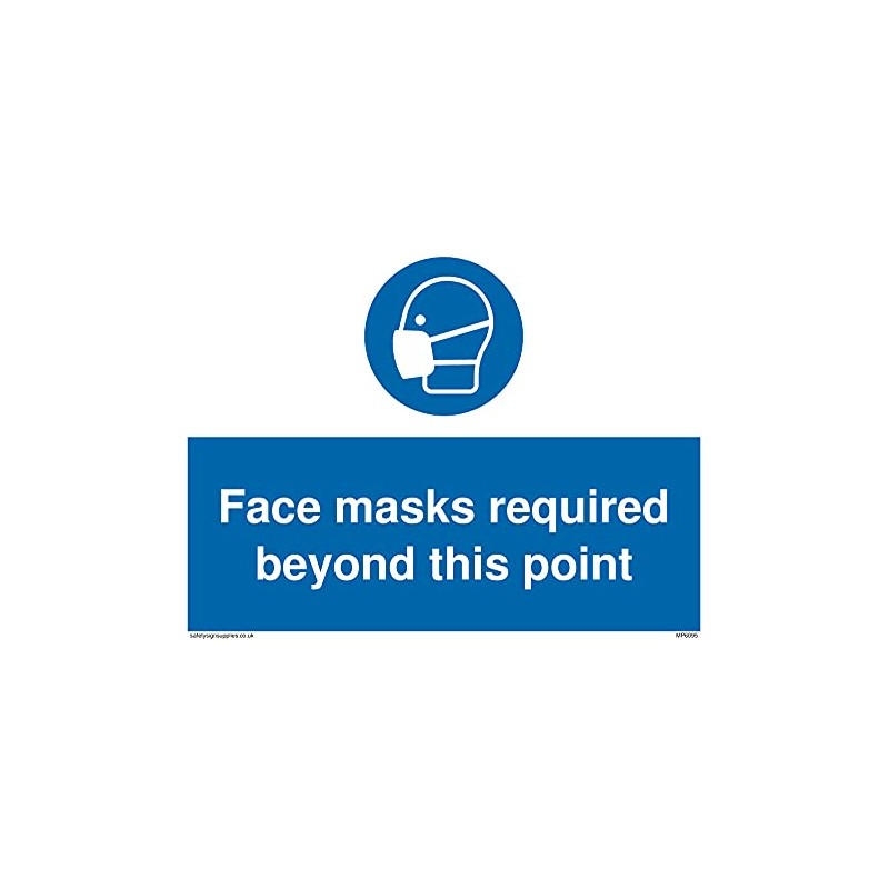 Pack of five - Face masks required beyond this point