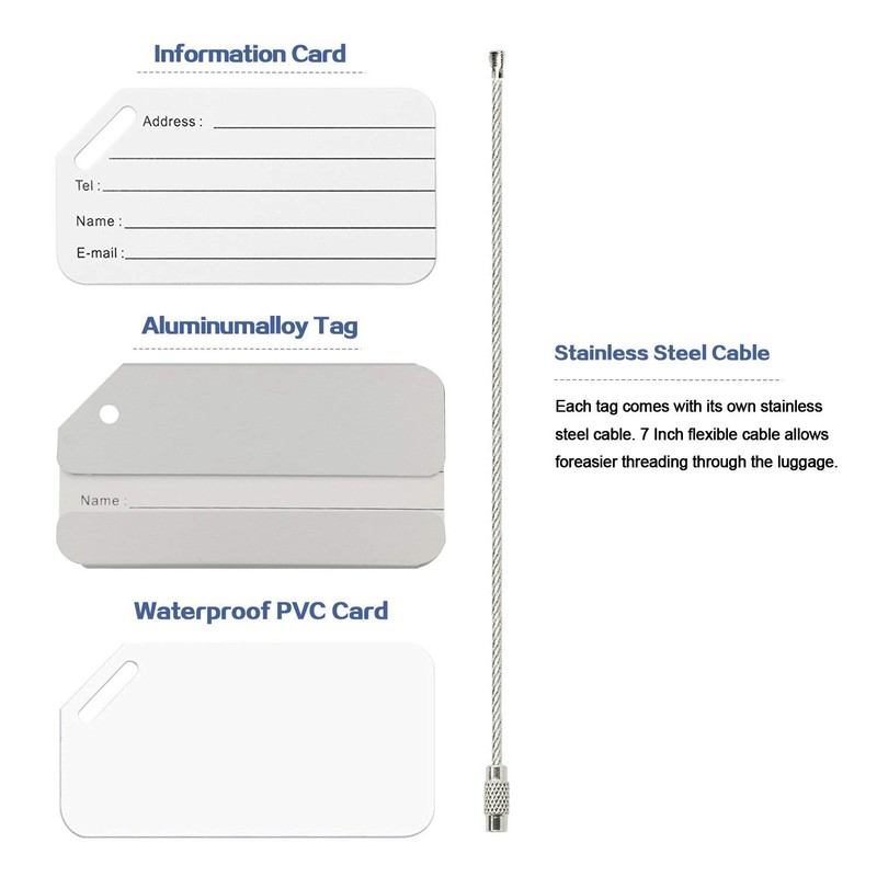 Aluminum Luggage Tag for Luggage Baggage Travel Identifier by Ovener