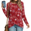HOTGIFT Womens Winter Tops Christmas Tunics Casual Plus Sized Shirts