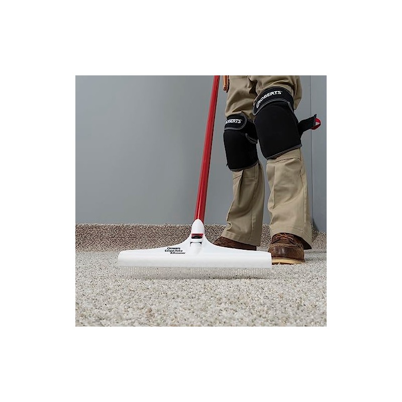 ROBERTS 12" Carpet Rake and Groomer with 51" Handle