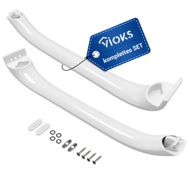 VIOKS Set of 2 Refrigerator Handles Replacement for Bosch 00369542 with Covers and Screws - Handle for Fridge, Fridge Freezer Combination