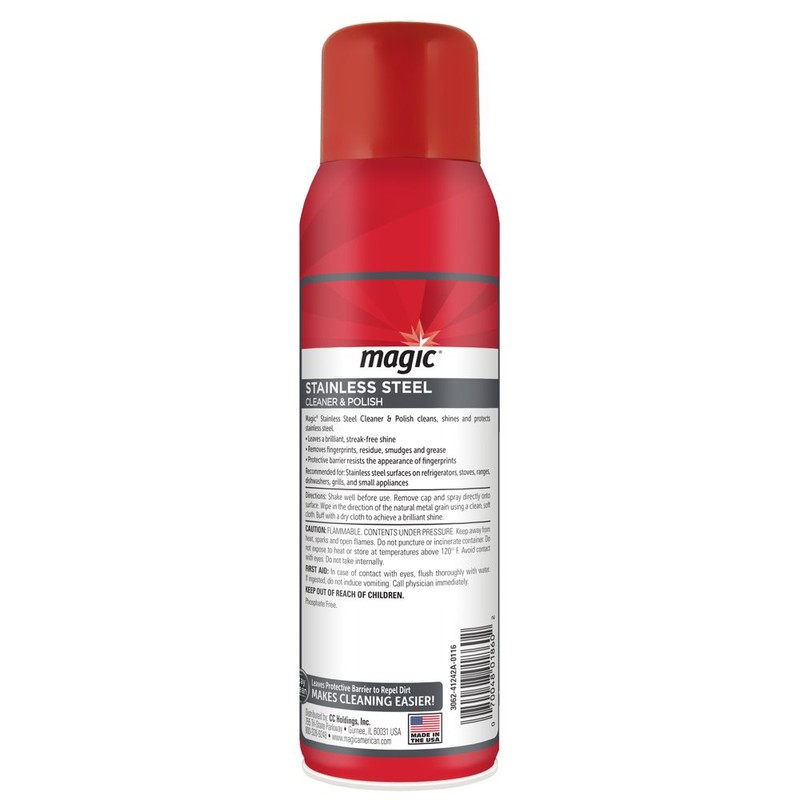 Magic Stainless Steel Cleaner Aerosol - 17 Ounce - Removes