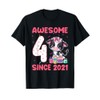 4th Birthday Cow Theme 4 Year Old Awesome Since 2021