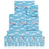 Altarho Airplane Wrapping Paper Blue Design Gift Wrapping Paper with