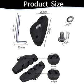 Wjelet 2 Pairs V Bike Brake Pads, Road Bike Brake Pads, 50mm C-type Calipers,with Installation Tool, Reliable in Wet Conditions for Mountain and Road Bikes