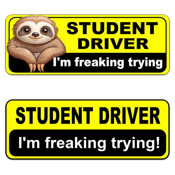 NIMONA Student Driver Magnet for Car - Funny 2 Pack