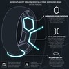 ThunderFit Anillos de boda de silicona para hombre, diseño impreso