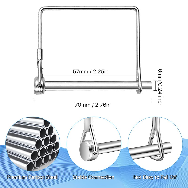 Aemygo 40 Pcs Square Coupler Pin 1/4 Inch Safety Shaft